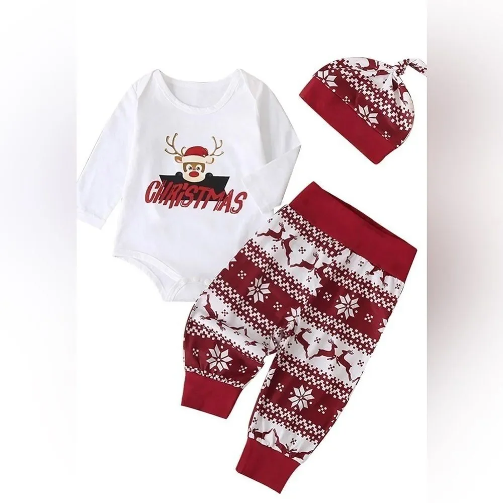 NEW 🎅3pc Christmas Set - 3-6mos